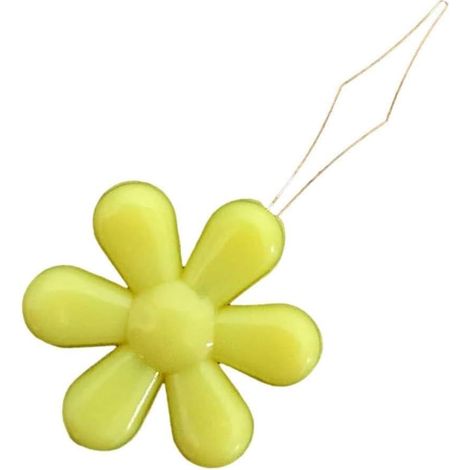 Set of 5 plastic needle threaders, 4.5 cm (yellow) (1/5)
