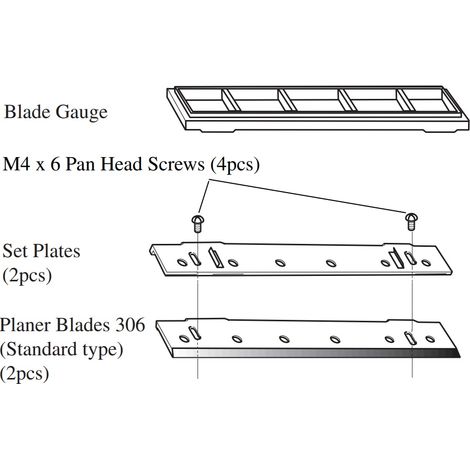 Couteaux de machine à épaissir Makita 199911-5 306 mm 2 unités
