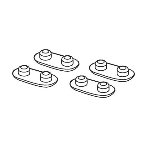 TECE TECEone WC-Sitz Auflagepuffer (4 Stück), 9820423