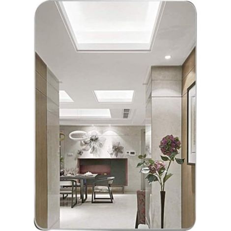 Miroir 3D autocollant - 30 cm x 20 cm - Application facile - Miroirs - Décore élégamment tout espace - Miroir mural - Salle de bain - Décoration murale (1/5)