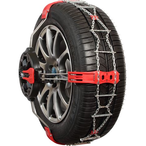 Chaîne à neige 205/80R13 – Montage facile avec levier breveté – Adhérence optimale sur neige et glace – Sacoche incluse avec gants – Polaire (1/2)