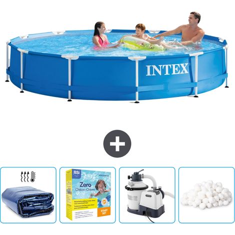 Intex Piscina con estructura Redonda - 366x76 cm - 7-piezas  SCB70 (1/5)