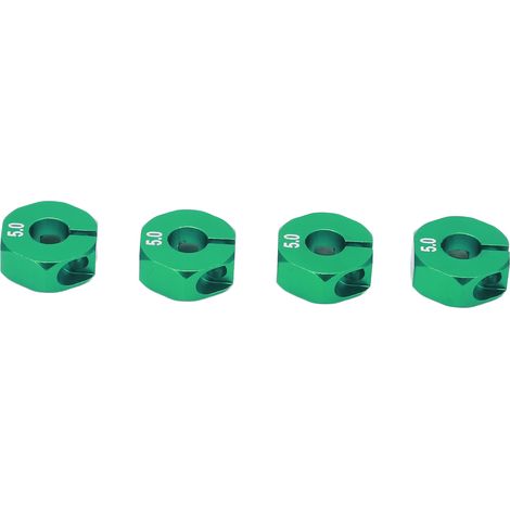 4 Adaptateurs de Roue 12mm avec Goupilles et Vis pour Voiture RC 1/10, Pièces de Rechange en Vert (1/5)