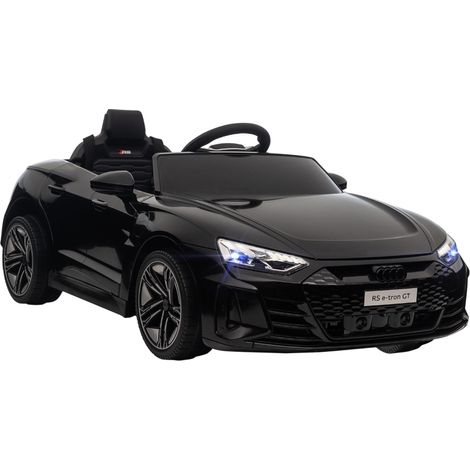 Voiture électrique enfant Audi noire avec ceinture, télécommande et lumières, 103 x 58 x 41 cm (1/4)