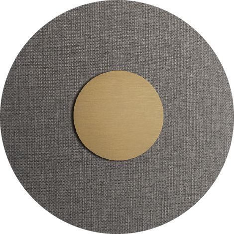 SOLARIS Applique 12W 3000K CRI90 IP20 - Struttura Oro con Paralume Grigio in Tessuto, Lampada da Parete Design - Rossini Group (1/5)