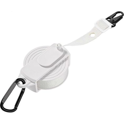 Corde à linge réglable 36 m capacité 10 kg portable robuste avec œillet pour camping ou suspension de plantes (1/5)