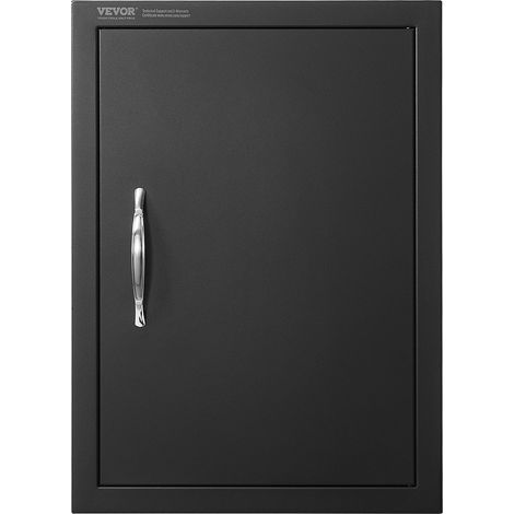 Porte d'accès barbecue encastrée, réversible avec poignée, 415x570 mm, pour îlot de barbecue et cuisine extérieure (1/5)