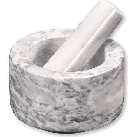 KESPER  Mortaio, materiale: marmo, dimensioni: Ø 13 cm, altezza: 8 cm, colore: bianco lucido  71505 (1/2)