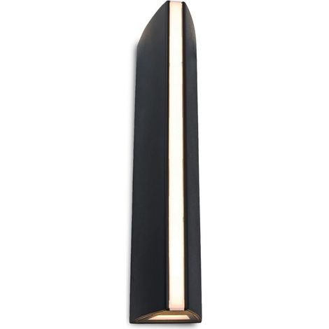 Lámpara de pared exterior LED LEO negra de 14 W, IP54, 3000 K, Lutec 5192701330 (1/2)