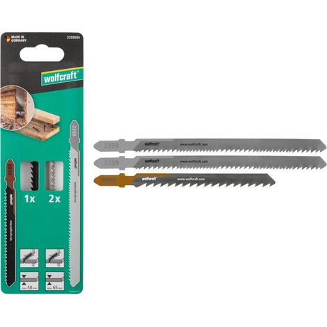 2359000 - Lame de scie sauteuse « Construction de meubles » 3 pcs - Pour les coupes droites et courbes dans le bois revêtu, coupe fine, Mirror-Cut (1/4)