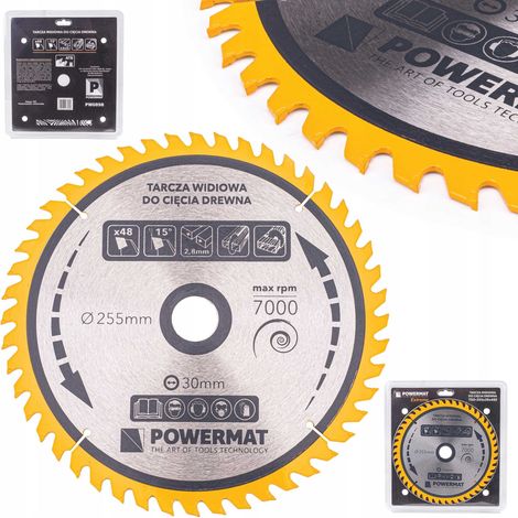 Disco de carburo para madera TDD-255X30X48Z (1/5)