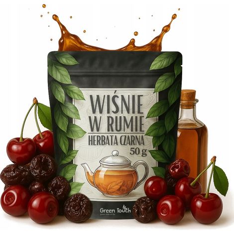 Tè nero con ciliegie al rum 50 g ciliegia e rum con ciliegia candita (1/5)