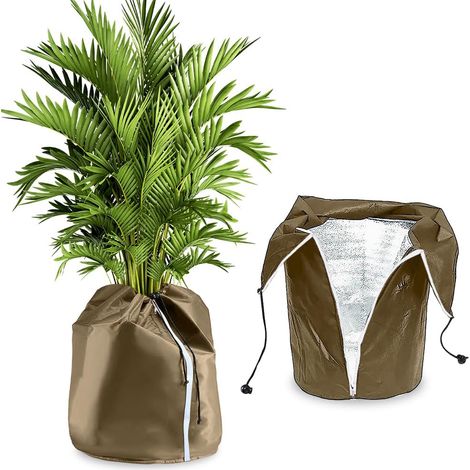 Housses D’hivernage pour Plantes en Pot, 45 x 55 cm Housses Hivernage Réutilisable Housses de Protection en Pot pour Plantes avec Fermeture éclair et Cordon de Serrage (1/5)