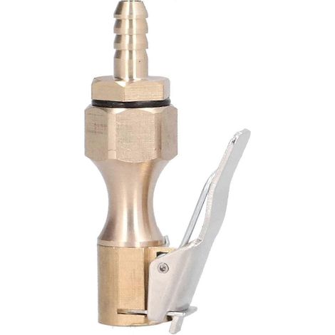 Mandrin de gonflage en laiton avec verrouillage, adaptateur pour compresseur d'air (doré) (1 pièce) (1/5)