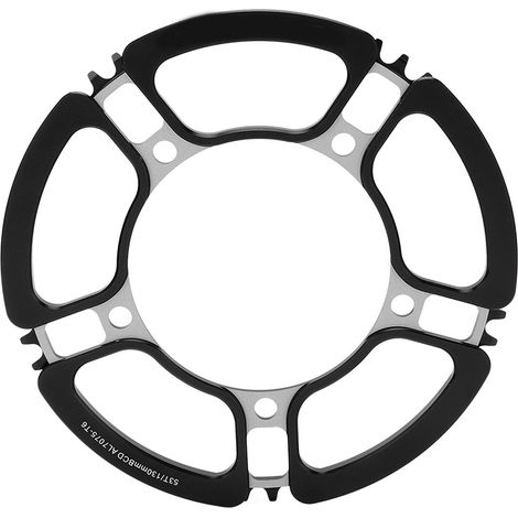 LitePro 5-Loch-Kurbel für Falträder, 53-Zahn-Kettenblatt, Lochkreis 130 mm, schwarz (1/5)