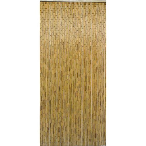 Rideau de porte en bambou vernis naturel 100 x 220 cm – Montage facile – Pour intérieur chaleureux et lumineux – Morel (1/6)