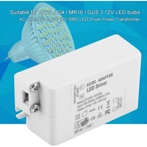 12V 12W SMD LED-Transformator-Netzteil, wasserdichter Treiber für LED-Streifen, AC 100-240V auf DC 12V Wandler, kompaktes Gehäuse für Lichtstreifen. (1/5)