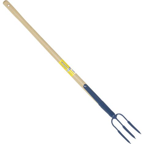 Fourche à rosiers bleu 3 dents – Manche 90 cm – Forgée à chaud – Dureté 140 kg/mm² – Fabrication française – Outils Perrin