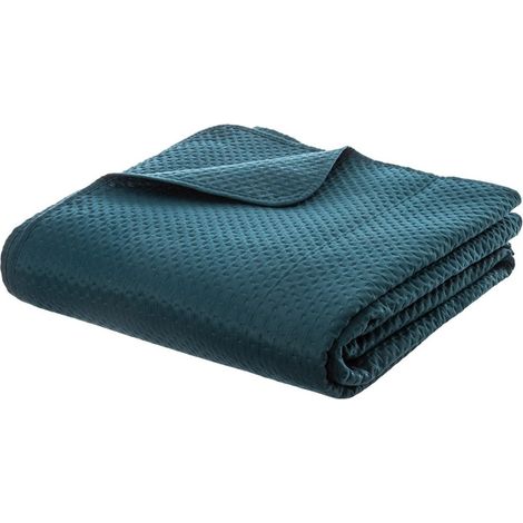Dessus de lit 240x260 Dolce bleu canard + 2 taies (1/5)