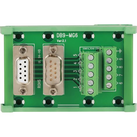 DB9-MG6 - Boîtier de module, bornier droit mâle et femelle (1/5)
