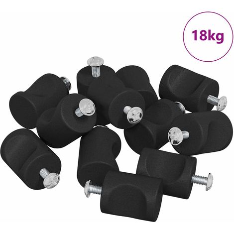 Cabinet Knobs 968 pcs Black Iron vidaXL