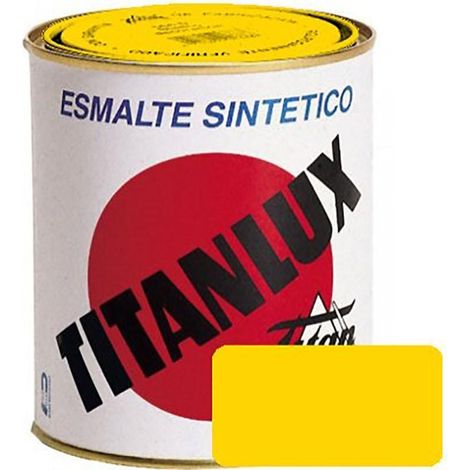 TITAN esmalte amarillo real titanlux 750ml.529 , El ESMALTE AMARILLO REAL TITANLUX 750ml.5 es un esmalte sintético industrial de alta calidad, perfecto para (1/3)