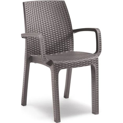 SEDIA IN POLIPROPILENE 'VERONA ARMCHAIR' taupe - BICA