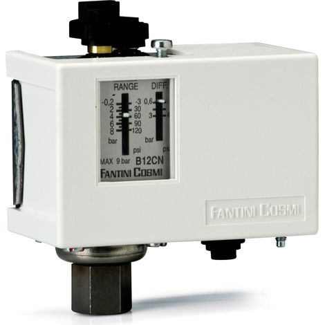 Fantini Cosmi - Pressostato Riarmo Automatico Per Il Controllo E La Regolazione Di Fluidi E Gas Inermi 8÷28 Bar Ø1/4" Femmina Ip40 (1/2)