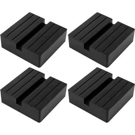 Holibanna Patin Caoutchouc pour Cric Hydraulique, Coussinets de Support Robustes en Caoutchouc Noir, 4pcs pour Maintenance Véhicule et Chandelles de Voiture (1/5)