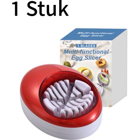 1 pièce - 3-en-1 trancheur d'oeuf - Couper en tranches, polyvalent et pratique, pour un usage quotidien (1/5)