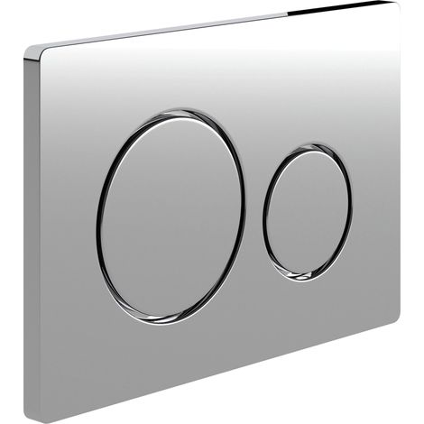 Signature Round Push Button Dual Flush Plate - Chrome (1/2)