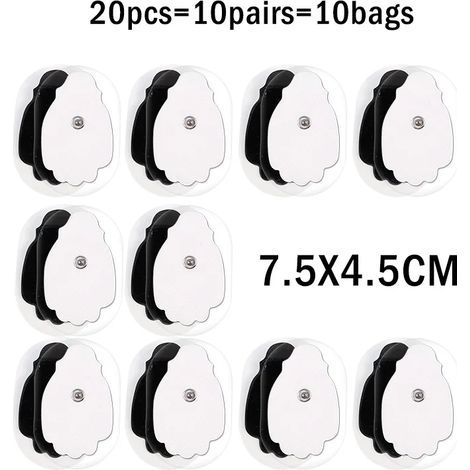 10/20 électrodes TENS, coussinets de gel conducteur pour l'acupuncture corporelle, massage thérapeutique, stimulateur d'impulsions, autocollants pour électrodes05506