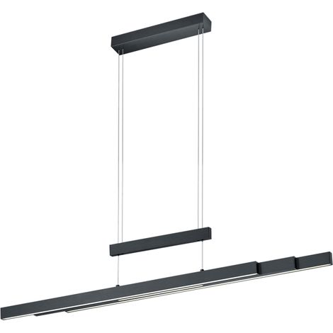 Lampe suspendue réglable noire mat – Métal – Hauteur 120cm – Pour espaces modernes – 375310532 – Trio Lighting (1/5)