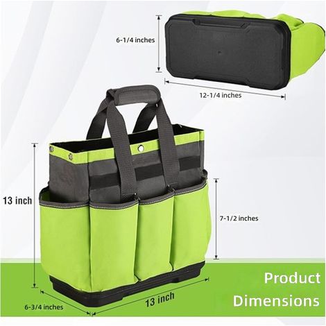 sac à outils de jardin épais et résistant l'usure, avec fond en plastique imperméable tissu Oxford p (1/5)