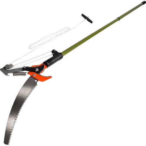 Coupe branches télescopique 2 en 1 extensible 161 - 258 cm acier vert