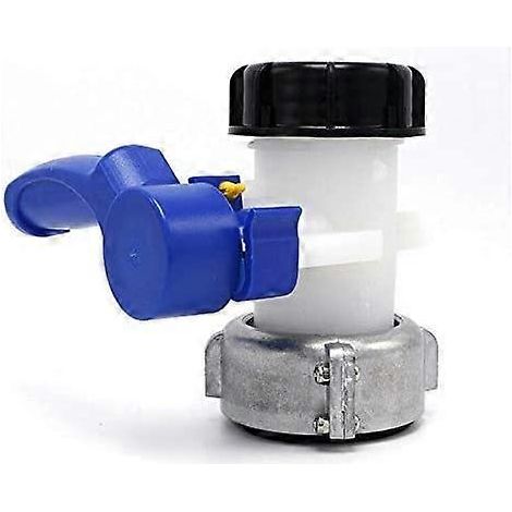 Vanne papillon ND50 pour réservoir d'eau IBC avec écrou flottant en plastique 62 mm, remplacement S60x6 pour réservoir (1/4)