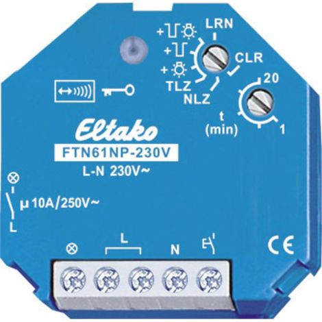 FTN61NP-230V Eltako sans fil Commutateur encastré Puissance de coupure (max.) 2500 W Portée max. 30 m (1/2)