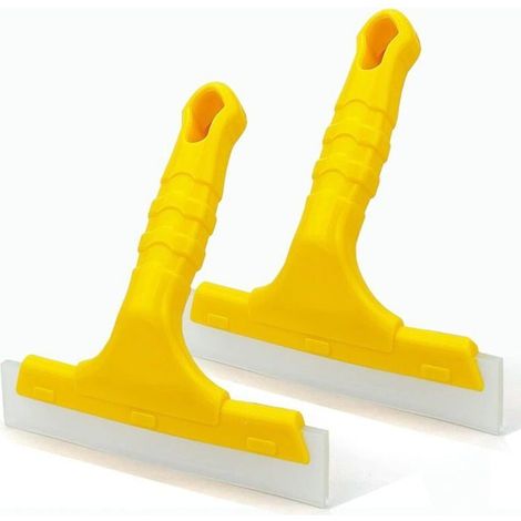 HONORNIC - Lot de 2 mini raclettes pour miroir de douche et évier pour porte en verre, comptoir, fenêtre, pare-brise, application de film