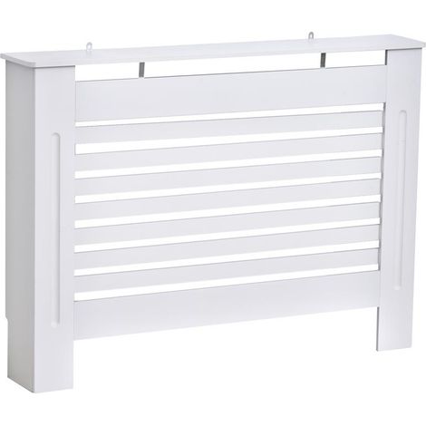 COPRITERMOSIFONE CON STRUTTURA A DOGHE 112 X 19 X 81 CM IN LEGNO BIANCO (1/5)