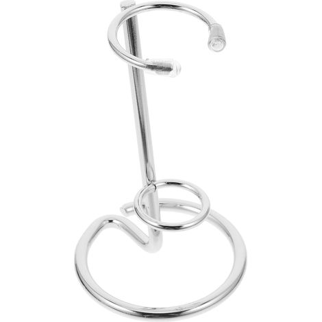 Présentoir de Pierre D'énergie Hexagonal en Fer Argenté, Socle Cylindrique Portable pour Boules et Cristaux, Décoration Maison et Bureau (1/5)