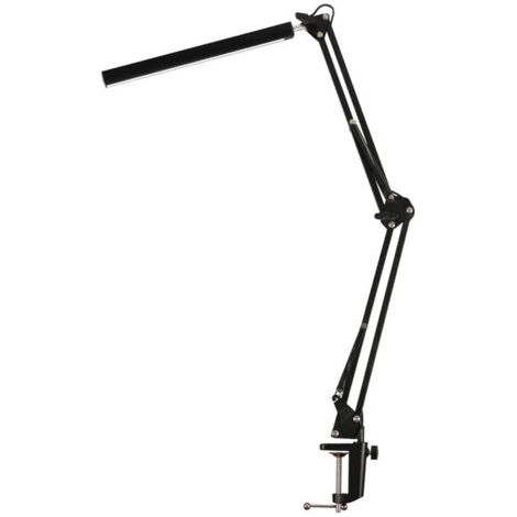 Langarmige LED-Schreibtischlampe mit klappbarem Leseclip, 12 W – Schwarz (1/4)