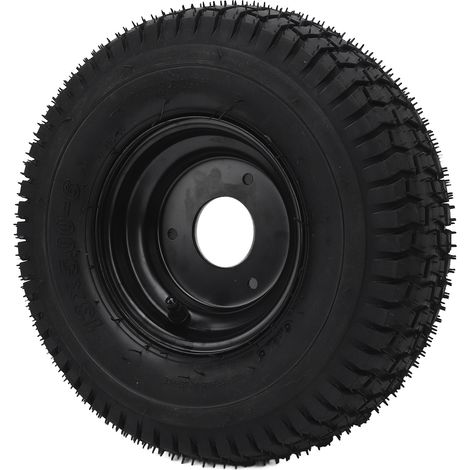 Cryfokt Pneus de VTT 13 X 5,00-6 en Caoutchouc Robuste Résistant aux Chocs pour Chariot de Kart, Jantes Noires, Convient aux Roues de 6 Pouces, pour Quad Tout-Terrain, Chariot de Kart adapté pour