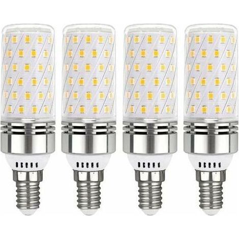 Ampoule LED E14 Blanc Froid, 12W équivalent 100W Ampoule Incandescente, 6000K Ampoules LED Culot Edison à vis E14, Angle du Faisceau 360°, Non-Dimmable, Lot de 4- (1/5)