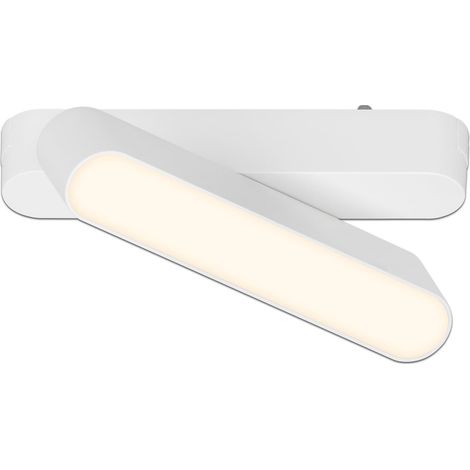 Système de rail Luxtrail LED Tracklight, Blanc chaud, Pivotant, Accessoires, LED Spot, Spot projecteur, Spot de plafond, Lampes, Plafonnier, 130mm, Blanc (1/5)