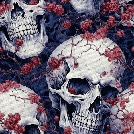 Tela Oxford decorativa para exteriores - Motivo de calavera I DX4206 (1/5)
