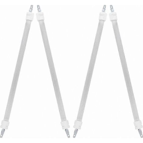 Lot de 4 tubes chauffants de rechange pour fours électriques à élément chauffant en quartz