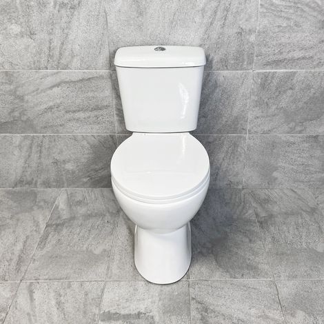 Gillian Rimless Close Coupled Toilet Modern Style with Soft Close Seat, With Fixing Kit (1/3)