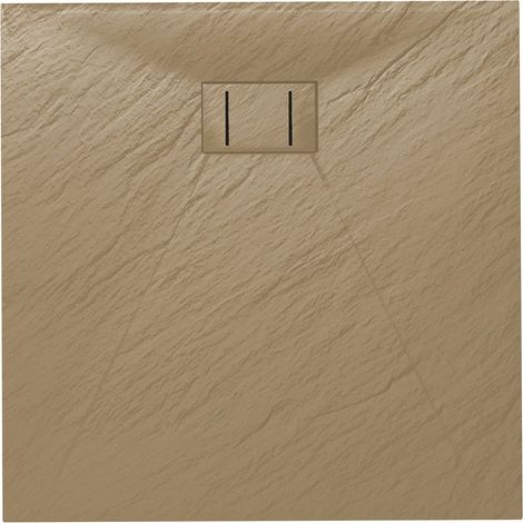 Piatto doccia tortora effetto pietra mod. Blend 80x80 cm quadrato