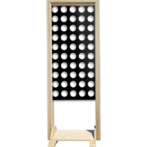 FORI MEDI - Separè - Paravento modulabile - 70x190cm - in Legno e PVC Nero (1/3)