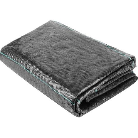 Toile de désherbage, 2 m x 3 m, géotextile en polypropylène anti-repousse 75 g/m², tissé anti-UV, perméable, résistant à la déchirure (paquet de 2) (1/5)